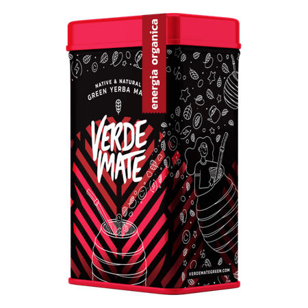 Yerbera - plechovka + Verde Mate Green Organica Energia Guarana 0,5kg 