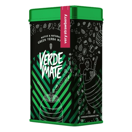 512 x Yerbera - Lata de Verde Mate Green Very Strawberry 0,5kg