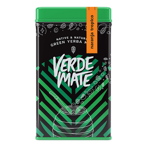 Yerbera – Tin can + Verde Mate Green Naranja Tropico 0.5kg 