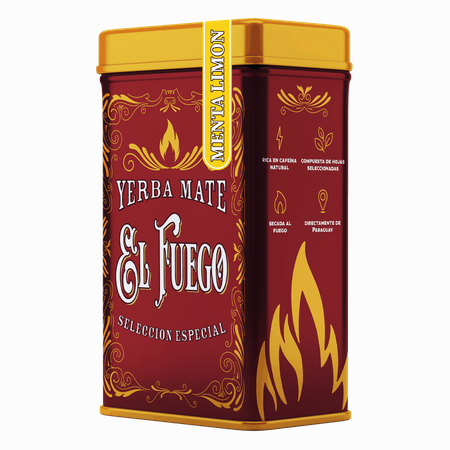 32 x Yerbera - plechovka El Fuego Menta Limon 0,5 kg