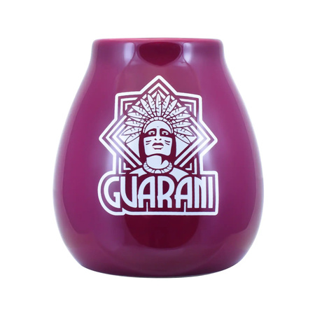 Calebasse en céramique violette avec logo Guarani - 350 ml