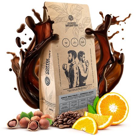 Coffee Broastery - Caffè in grani interi Amico dall'Italia Espresso Roast 400g