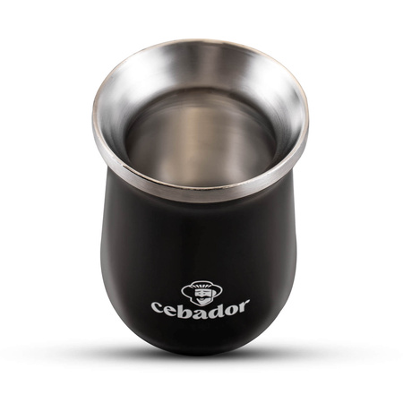 TermoMate PRO Cebador – thermal yerba mate cup – 250 ml (black)