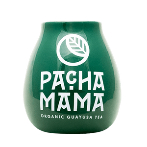 36 x Pachamama logo green ceramic calabash - 350 ml