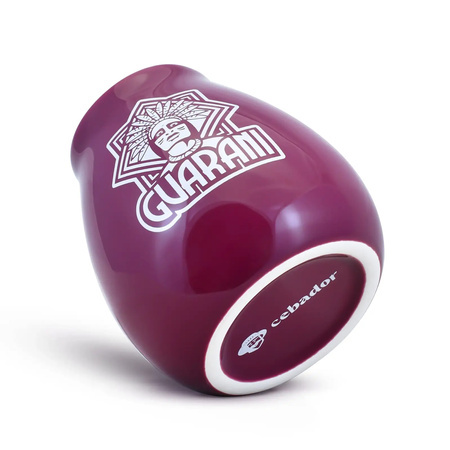 36 x Ceramic calabash purple with Guarani logo - 350 ml