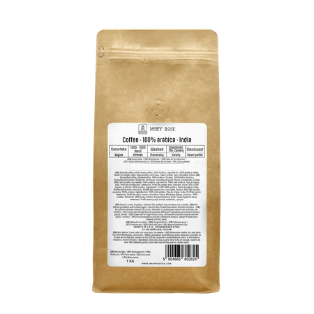 18 x Mary Rose - India Karnataka premium bean coffee 1 kg