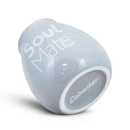 36 x Keramik-Kalebasse grau mit Soul Mate-Logo - 350 ml