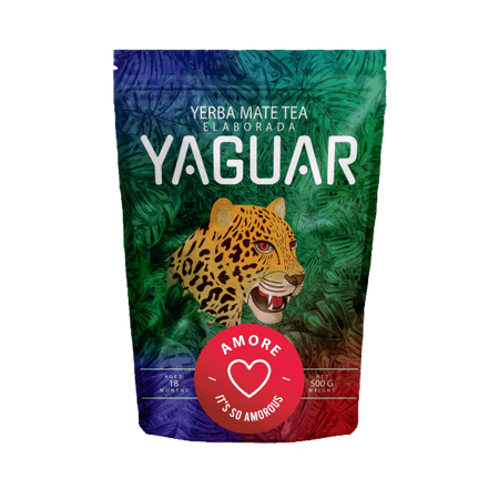 40 x Yaguar Amore 500 g 0,5 kg - brazilské yerba maté s ovocem a bylinkami