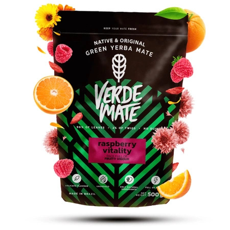 35 x Verde Mate Green Raspberry Vitality 0.5 kg