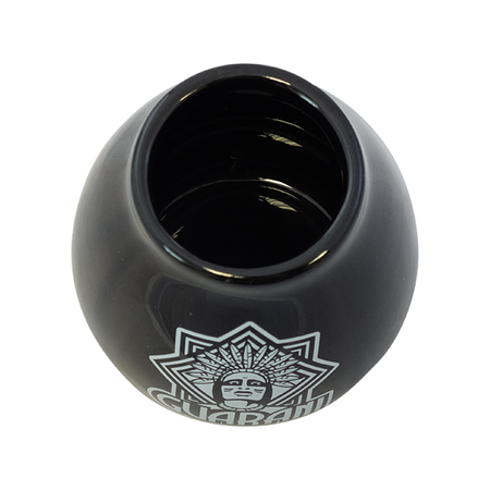 36 x Ceramic calabash black with Guarani logo - 350 ml