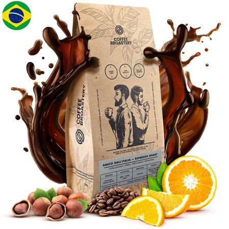 Coffee Broastery - Café arábica en grano Amico dall'Italia Espresso Roast 1 kg