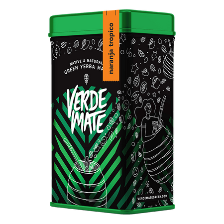 Yerbera - Boîte avec Verde Mate Green Naranja Tropico 0,5kg