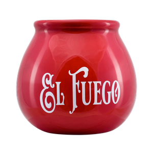 Tykwa Ceramiczna z logo El Fuego (czerwona) 300 ml