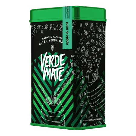 512 x Yerbera - Lata de Verde Mate Green Apple & Mint 0,5 kg