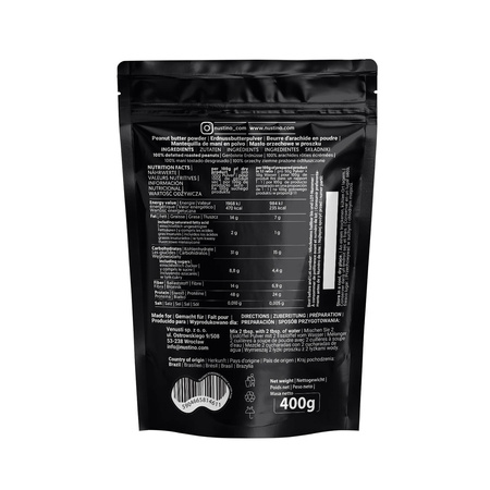 Nustino - Powdered Peanut Butter - Pure 400g