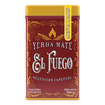 32 x Yerbera - plechovka El Fuego Menta Limon 0,5 kg