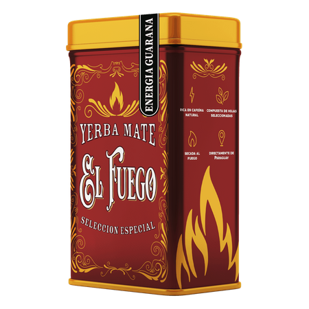 32 x Yerbera - Lata de El Fuego Energia Guarana 0.5 kg