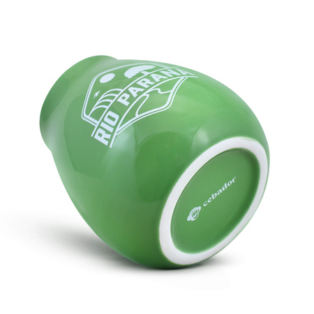 Ceramic Calabash with Rio Parana Logo (green) 330ml