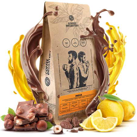 Coffee Broastery - Café arábica en grano India Karnataka Premium 1 kg