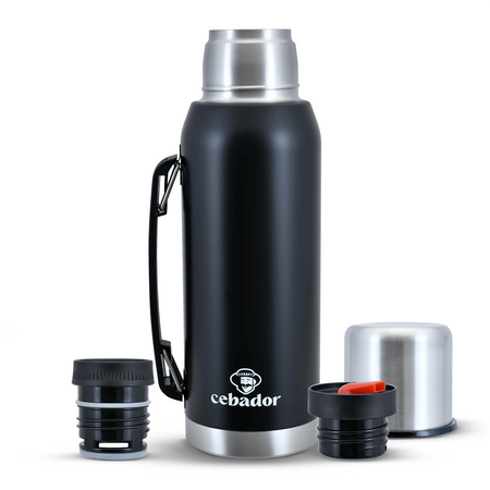 24 x Cebador Largoinox 1.2 L thermos - black