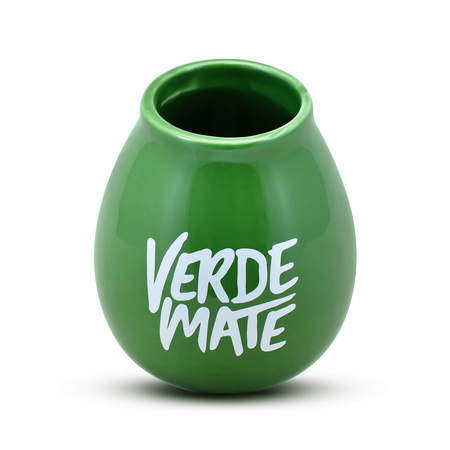 Tykwa Ceramiczna zielona z logo Verde Mate - 350 ml