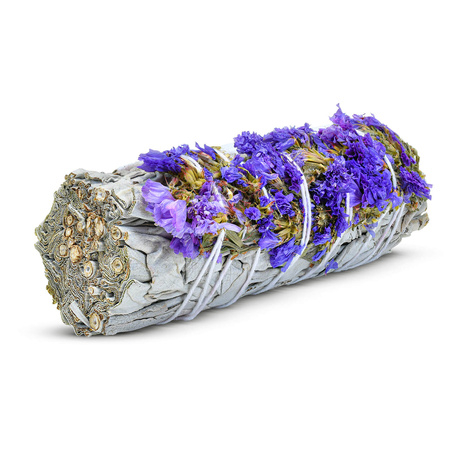 Salvia Bianca con Sinuata Viola – Incenso 20-30 g (mazzo)