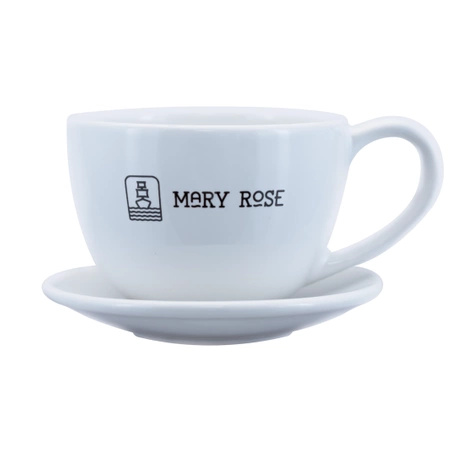 Tasse blanche avec logo Mary Rose – 200 ml