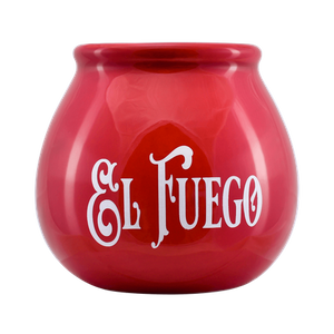 1440 x Ceramic calabash with El Fuego logo (red) 300 ml