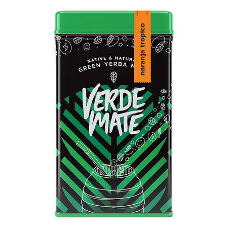 Yerbera - Boîte avec Verde Mate Green Naranja Tropico 0,5kg