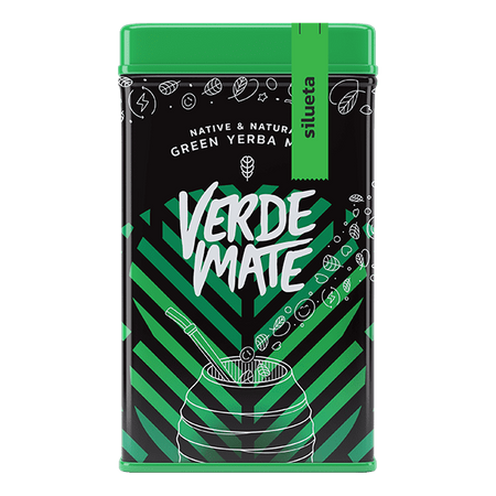 Yerbera – Tin can + Verde Mate Green Silueta 0.5kg 