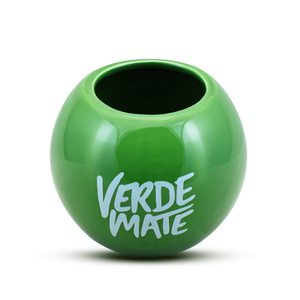 Taza Mate Cerámica Verde Mate Manzana