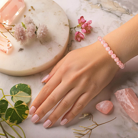 Pulsera con cuarzo rosa