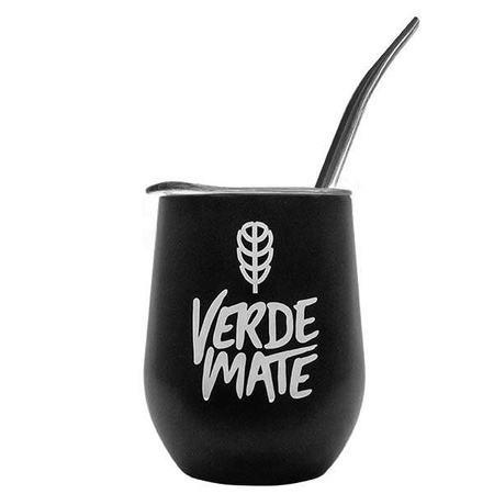 24 x ThermoLid - ocelová dóza s víčkem - motiv Verde Mate (černá) - 350 ml