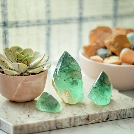 Green Calcite (raw stone) 1 pc.