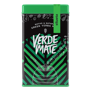 Yerbera – Tin can + Verde Mate Green Silueta 0.5kg 