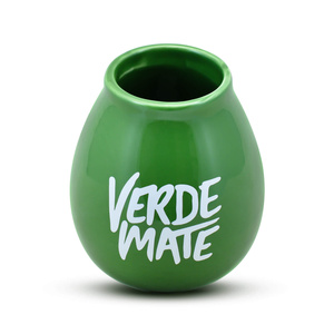 Calebasse en céramique verte avec logo Verde Mate - 350 ml