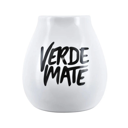 1440 x Caldaia in ceramica bianca con logo Verde Mate - 350 ml