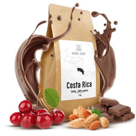 18 x Mary Rose - Costa Rica San Rafael specialità di caffè in grani 1 kg