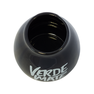 1440 x Ceramic calabash black with Verde Mate logo - 350 ml