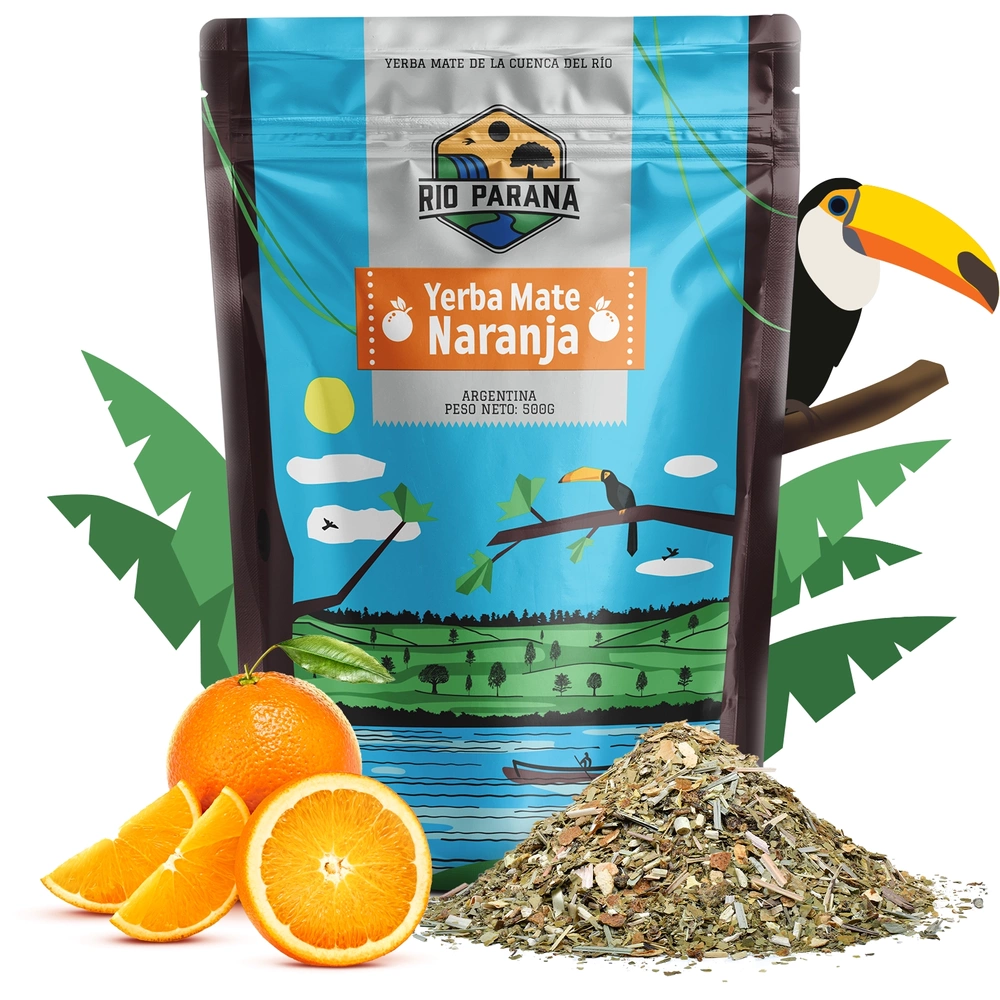 Rio Parana Naranja 0.5kg 500g \ Rio Parana Naranja  Yerba Mate \ By type \  Flavoured Yerba Mate Tea Yerba Mate \ By country \ Argentine Yerba Mate Tea Yerba  Mate \