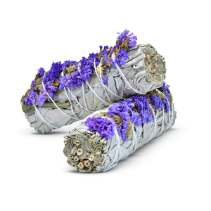 Salvia Blanca con Sinuata Violeta – Incienso 20-30 g (manojo)