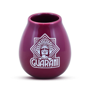 1440 x Calebasse en céramique violette avec logo Guarani - 350 ml