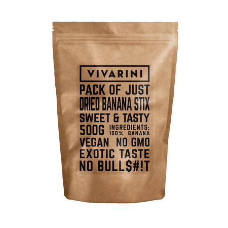 Vivarini – Dried banana stix 0.5kg