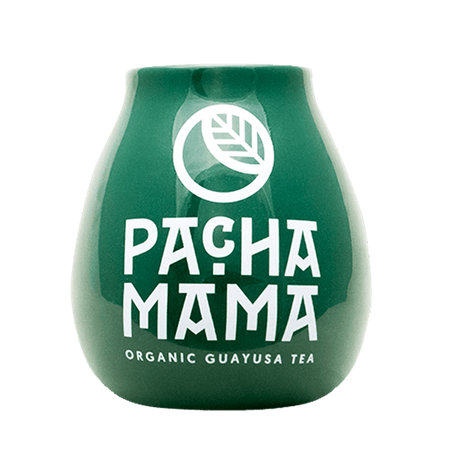 1440 x Calebasse verte en céramique avec logo Pachamama - 350 ml