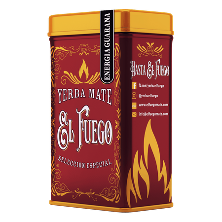 32 x Yerbera - Lata de El Fuego Energia Guarana 0.5 kg