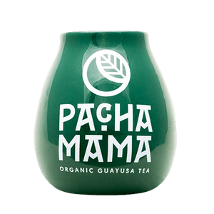 Calebasse en céramique verte avec logo Pachamama - 350 ml