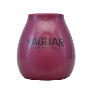 36 x Yaguar logo ceramic calabash (purple) 350 ml