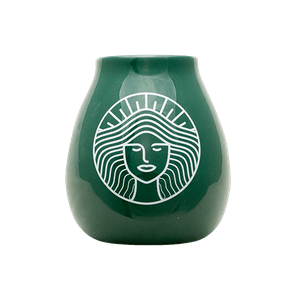 Calebasse en céramique verte avec logo Pachamama - 350 ml