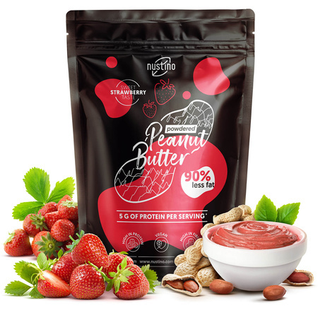 50 x Nustino - Beurre de cacahuète en poudre - Fraise 400g