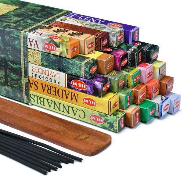 HEM Incense Sticks mix + Wooden Stand